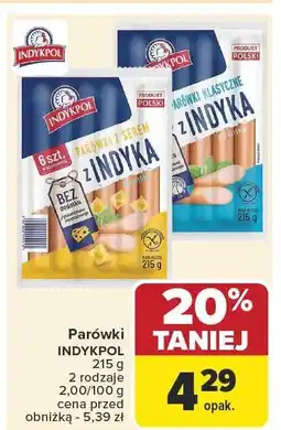 Carrefour Market Parówki z serem INDYKPOL 215g oferta