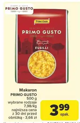 Carrefour Market Makaron PRIMO GUSTO fusilli 500g oferta