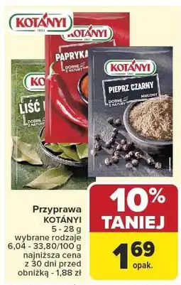 Carrefour Market Przyprawa Kotányi papryka 28g oferta
