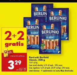 Biedronka Parówki classic Morliny berlinki oferta
