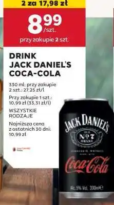 Stokrotka Market DRINK JACK DANIEL'S COCA COLA oferta