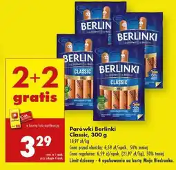 Biedronka Parówki Berlinki Classic 300 g oferta