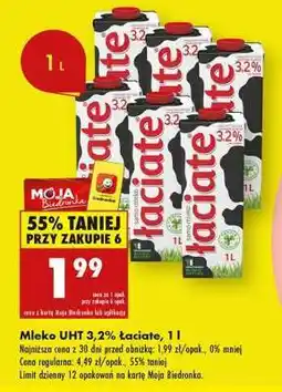 Biedronka Mleko UHT 3,2% Łaciate 1 l oferta