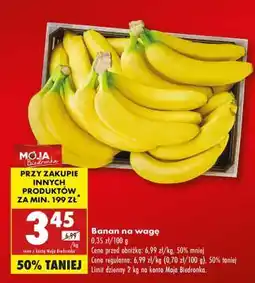 Biedronka Banan na wagę oferta