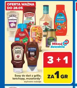 Carrefour Sosy do dań z grilla, ketchupy, musztardy oferta