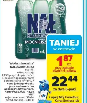 Carrefour Woda mineralna Nałęczowianka oferta