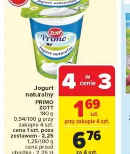 Carrefour Jogurt naturalny Primo Zott oferta