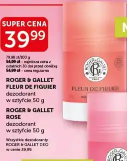 Ziko Dermo Roger & Gallet Fleur de Figuier/Rose oferta