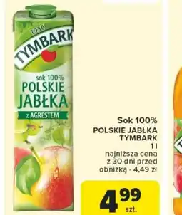 Carrefour Sok 100% Polskie Jabłka Tymbark oferta