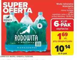 Carrefour Woda mineralna Rodowita oferta