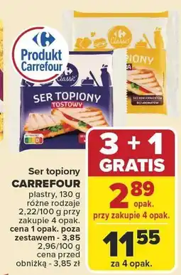 Carrefour Ser topiony Carrefour różne rodzaje 130g oferta