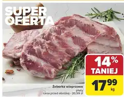 Carrefour Żeberka wieprzowe płaty Carrefour oferta
