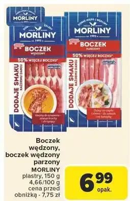 Carrefour Boczek wędzony plastry 150g Morliny oferta