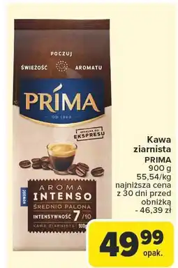 Carrefour Kawa ziarnista PRIMA Aroma Intenso 900g oferta