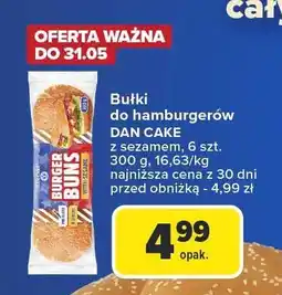 Carrefour Market Bułki do hamburgerów DAN CAKE 300g oferta