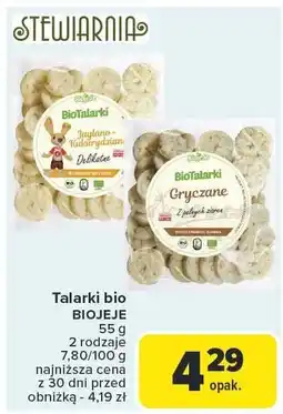 Carrefour Talarki bio BIOJEJE Jaglano-Kukurydziane 55g oferta