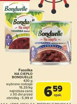 Carrefour Fasolka na ciepło BONDUELLE 425ml oferta