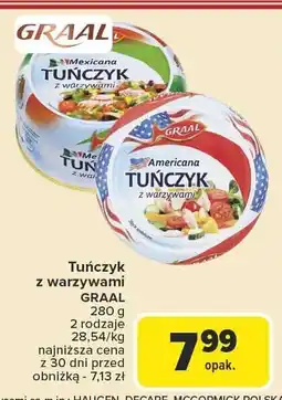 Carrefour Tuńczyk z warzywami GRAAL 280g oferta