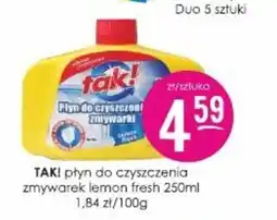 Jaśmin TAK! płyn do czyszczenia zmywarek lemon fresh oferta