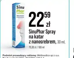 Apteka Cosmedica SinuPhar Spray na katar z nanosrebrem oferta