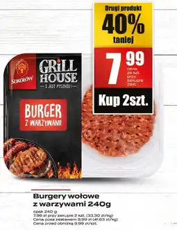 Supeco Burgery wołowe z warzywami 240g Grill House oferta