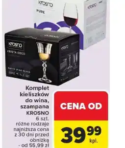 Carrefour Komplet kieliszków do wina, szampana Krosno oferta