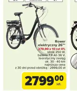 Carrefour Rower elektryczny 26" oferta