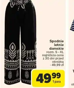Carrefour Spodnie letnie damskie oferta
