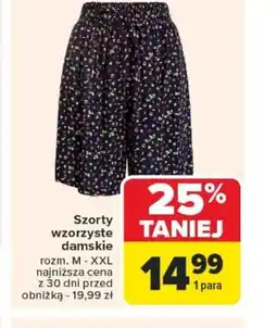 Carrefour Szorty wzorzyste damskie oferta