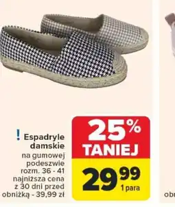 Carrefour Espadryle damskie oferta