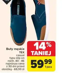 Carrefour Buty męskie TEX oferta