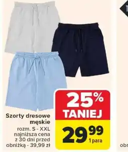 Carrefour Szorty dresowe męskie oferta