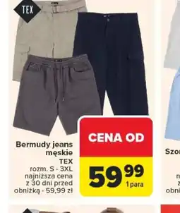 Carrefour Bermudy jeans męskie TEX oferta