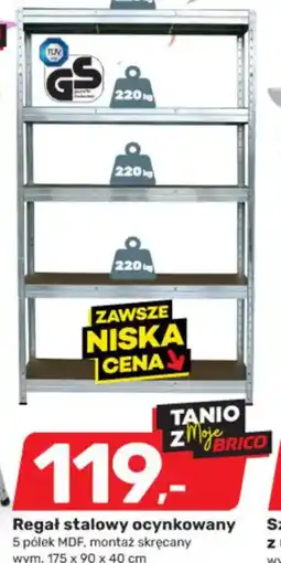 Regał stalowy ocynkowany