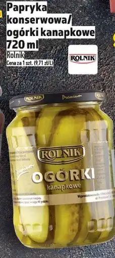 Topaz Papryka konserwowa/górki kanapkowe Rolnik 720ml oferta