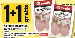 Topaz Kiełbasa krakowska sucha z szynki 80g Olewnik oferta