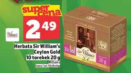 Topaz Herbata Sir William's Ceylon Gold 10 torebek 20g Williams oferta