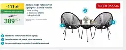 ERLI Zestaw mebli rattanowych Springos oferta