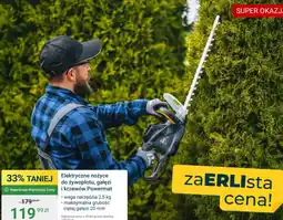 ERLI Elektryczne nożyce do żywopłotu, gałęzi i krzewów Powermat oferta