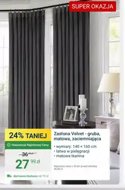 ERLI Zasłona Velvet oferta