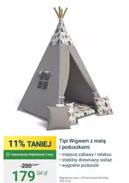 ERLI Tipi Wigwam z matą i poduszkami oferta