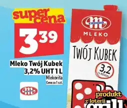 Topaz Mleko Twój Kubek 3,2% UHT 1L Mlekovita oferta