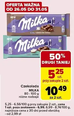 Carrefour Express Czekolada MILKA 80-100g różne rodzaje oferta