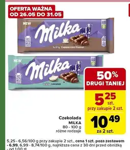 Carrefour Express Czekolada MILKA różne rodzaje oferta