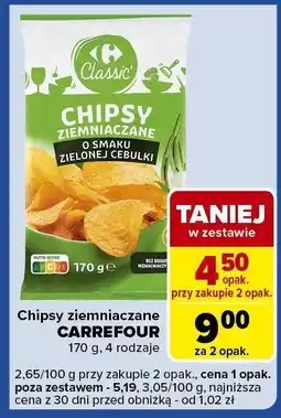 Carrefour Express Chipsy ziemniaczane CARREFOUR 170g oferta
