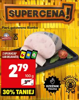 Delikatesy Centrum Pierś gotowana Bianka 100g Indykpol oferta