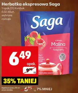 Delikatesy Centrum Herbatka ekspresowa Saga 1 opak/20 torebek oferta
