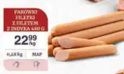 Dantex Parówki Filetki z filetem z indyka oferta