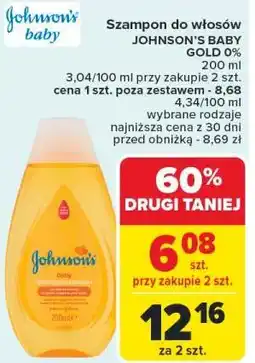 Carrefour Szampon do włosów Johnson's Baby oferta