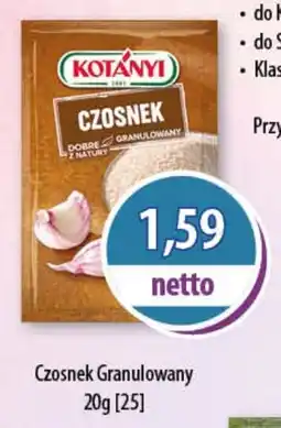 DUO-TES Czosnek Granulowany Kotanyi oferta